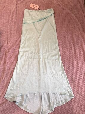 Oh Polly Mint Green Maxi Skirt